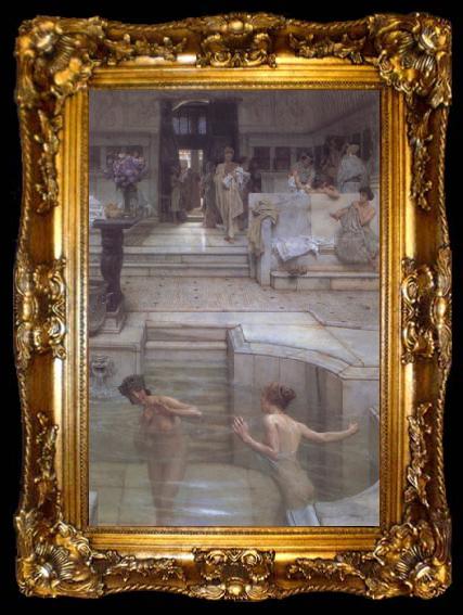 framed  Alma-Tadema, Sir Lawrence A Favourite Custom (mk23), ta009-2